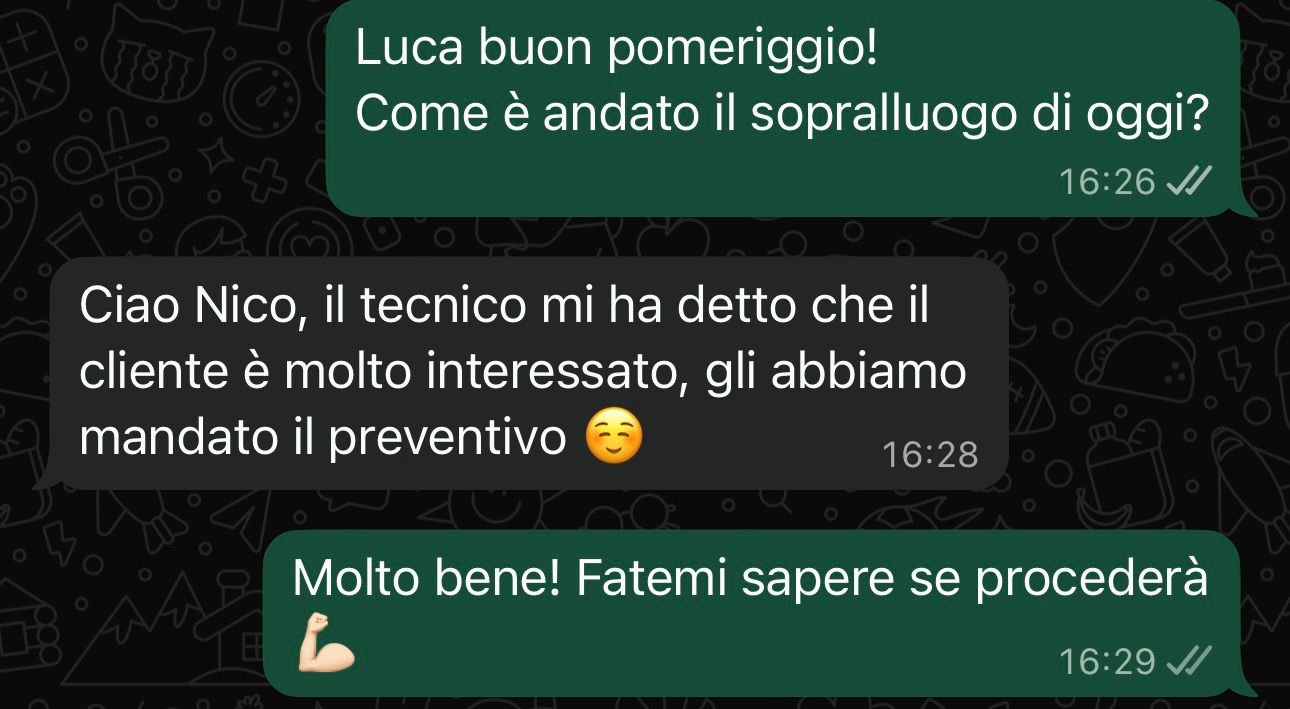 Testimonianza WhatsApp cliente ViralClub 3